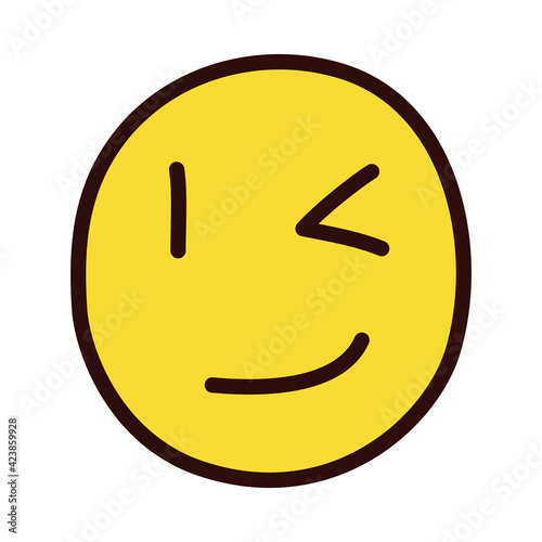 winking emoji face