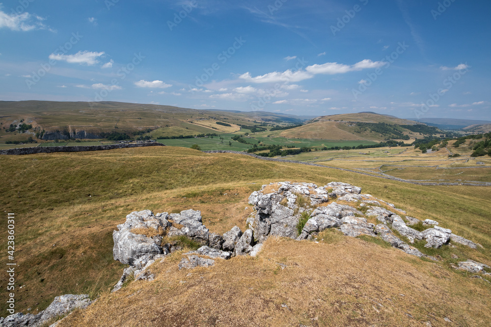 View of Conistone Pie mountain in the Yorkshire Dales National Park