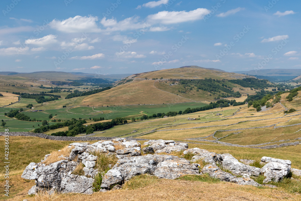 View of Conistone Pie mountain in the Yorkshire Dales National Park