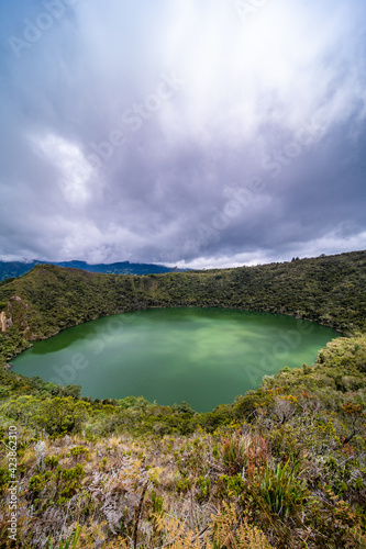 the Guatavita Lagoon, Sesquile, Cundinamarca, Colombia