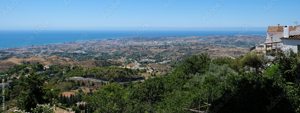MIJAS, ANDALUCIA/SPAIN - JULY 3 : View from Mijas in  Andalucía Spain on July 3, 2017