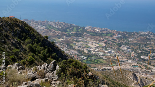 BENALMADENA, ANDALUCIA/SPAIN - JULY 7 : View from Mount Calamorro near Benalmadena Spain on July 7, 2017