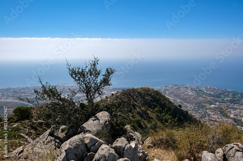 View from Mount Calamorro near Benalmadena Spain photo