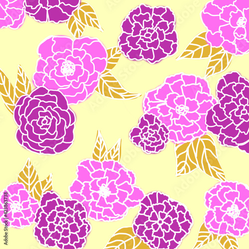 seamless pattern with flowers