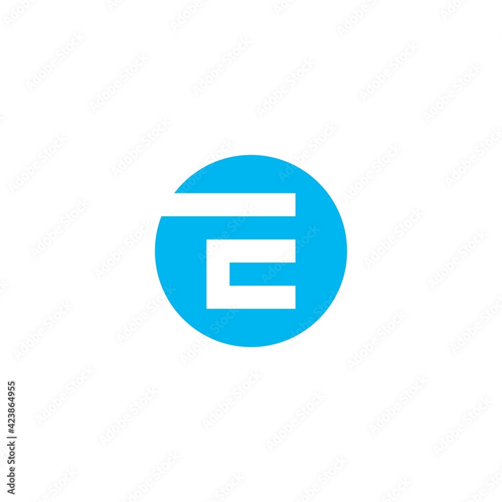 Initials Letter E logo in the circle. Logo icon design template Initials Letter E logo in the circle. Logo icon design template