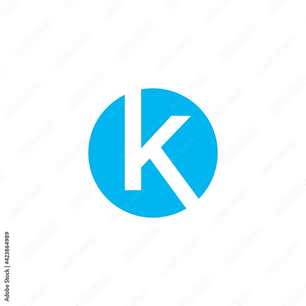 Initials Letter K logo in the circle. Logo icon design template Initials Letter K logo in the circle. Logo icon design template