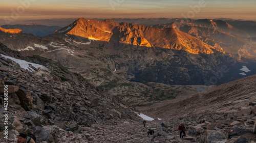 Looking down on The Trough Longs Peak