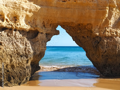 Gate in the cliffs to the beach praia da Rocha in Portimao in Portugal © Stimmungsbilder1