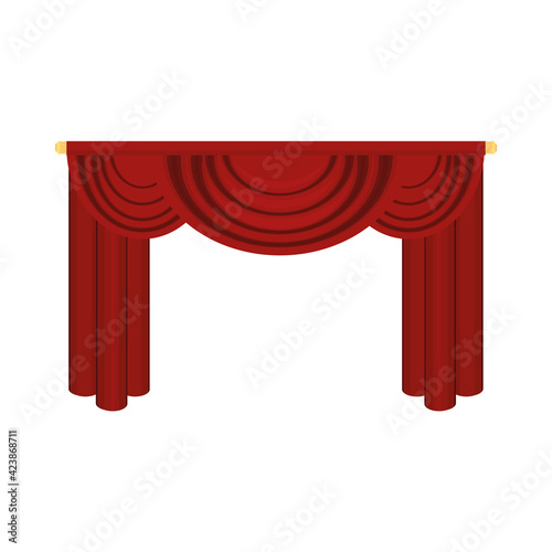 stage red curtains