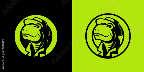 Turtle head mascot logo