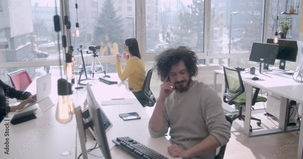 People working in an office People working in an office