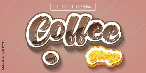Editable 3D Coffee Text Effects