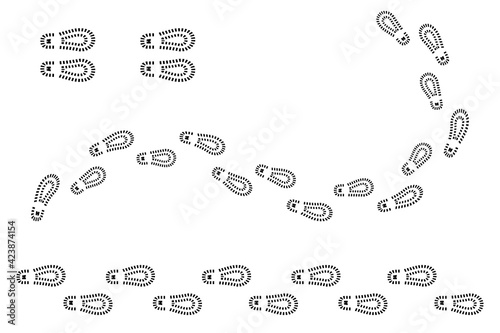 Tracks footprints for print design. Stock vector image. EPS 10.