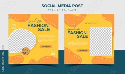 Editable social media fashion post templates. social media banner ads