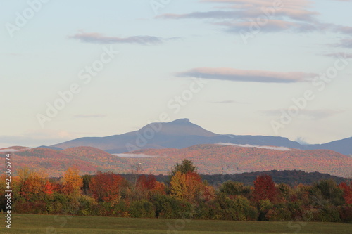 colorful fall foliage mountain peak