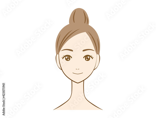女性　顔