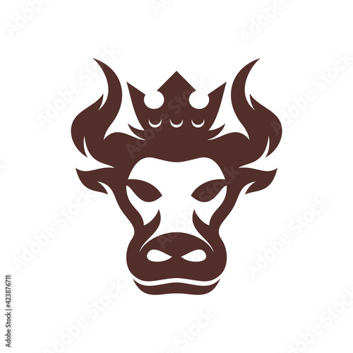 Animal Bull Crown Logo Design