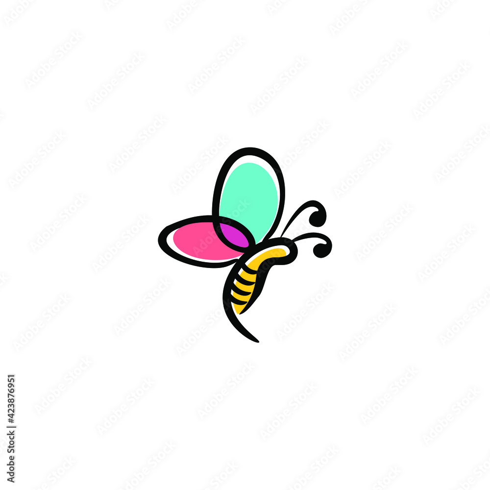 bee mascot logo chat vector icon illustration design