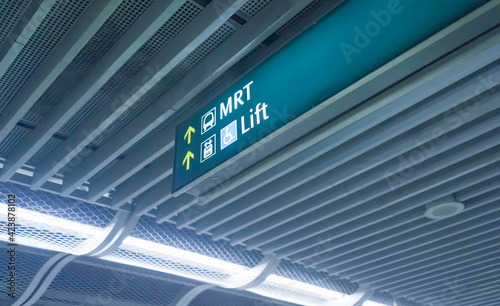 Photography Direction Sign At MRT In Singapore