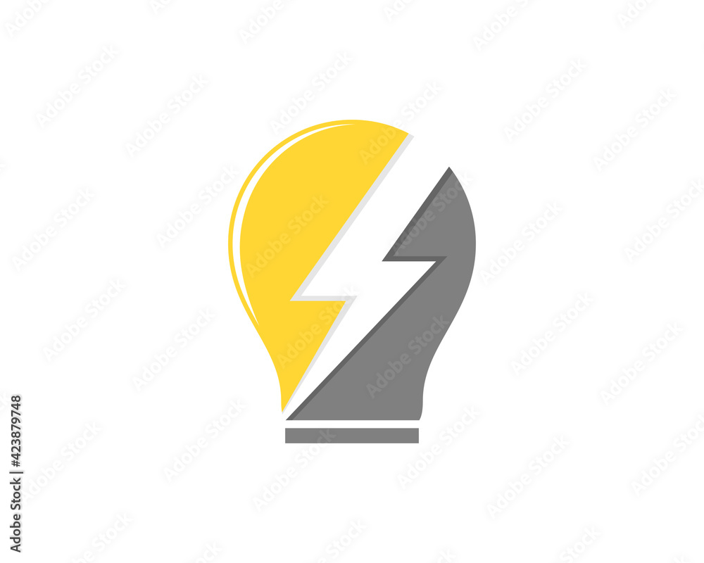 Thunderbolt inside the light bulb Thunderbolt inside the light bulb