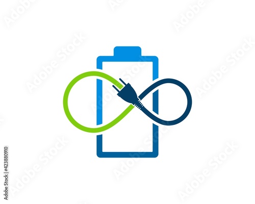 Electrical battery with infinity electrical plug inside