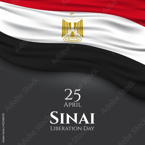 Sinai Liberation Day Background Design. Vector Illustration.