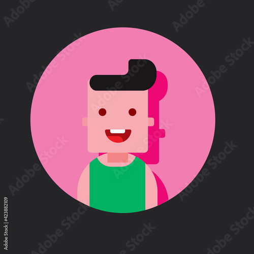 A happy handsome young boy is smiling. 