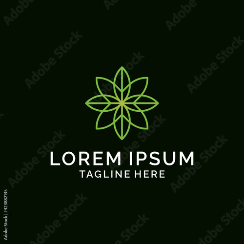 Abstract leaf company logo design
