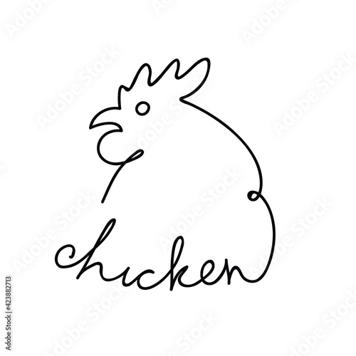 chicken breeding. animal husbandry. livestock. vector sketch on a white background