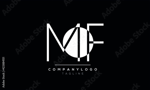 Abstract Letter Initial MOF Vector Logo Design Template photo