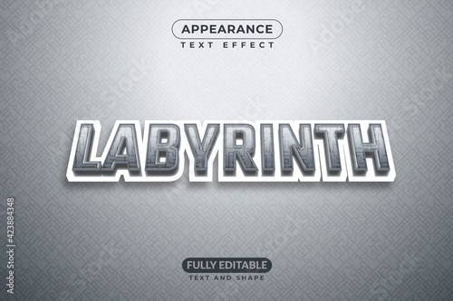 Editable Vector Text Effect Labyrinth Text Style For Branding, Mockup, Social Media Banner, Cover, Book, Games, Title