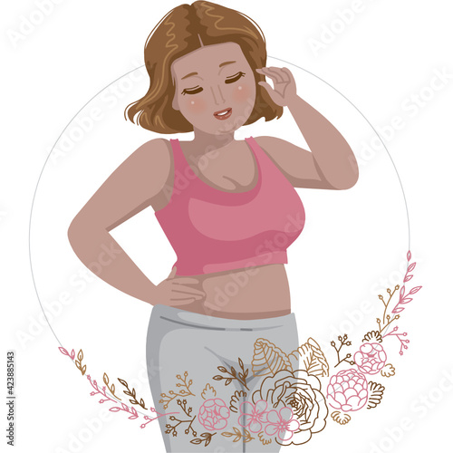 Chubby girl beautiful woman 