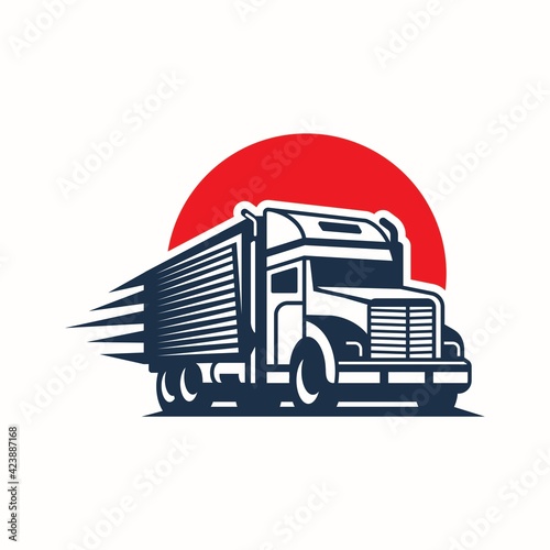 Fast Truck Logo Design Template