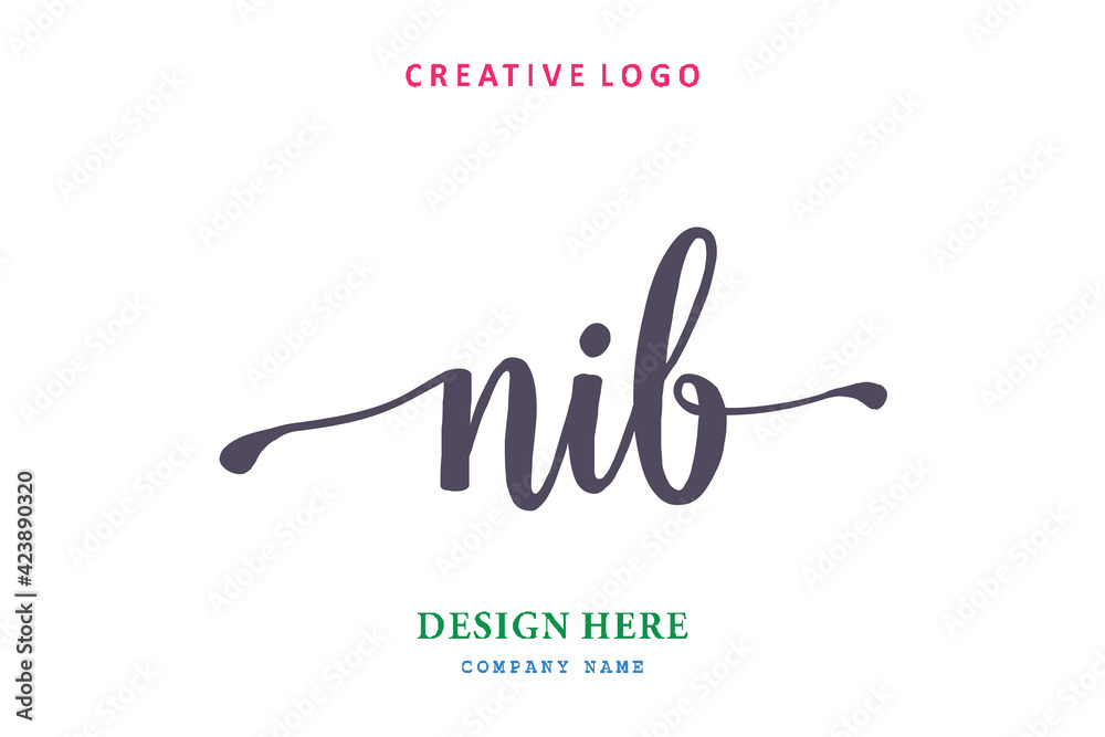 NIB lettering logo is simple, easy to understand and authoritative NIB lettering logo is simple, easy to understand and authoritative