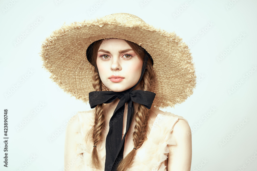 Pretty woman in hat smile lifestyle luxury smile model Pretty woman in hat smile lifestyle luxury smile model