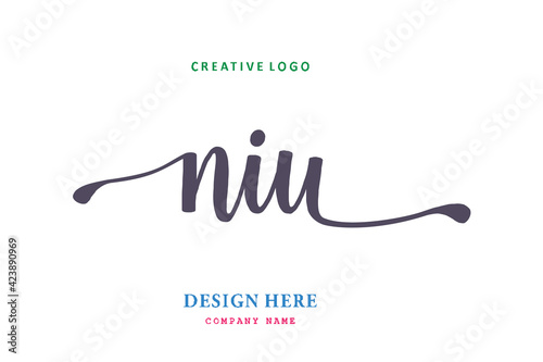 NIU lettering logo is simple, easy to understand and authoritative