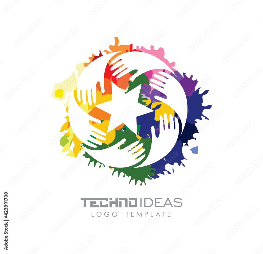 Fototapeta premium Hand Circle Design Ideas