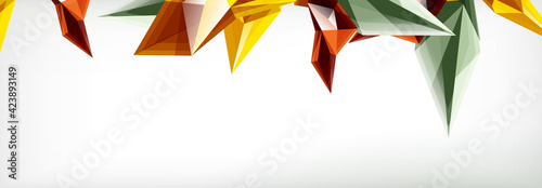 Vector 3d triangles and pyramids abstract background for business or technology presentations, internet posters or web brochure covers
