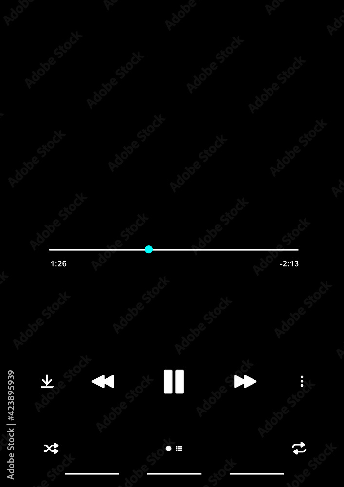 Playlist. The song playback string. Music player. A music album. Stop, random play, next buttons Playlist. The song playback string. Music player. A music album. Stop, random play, next buttons