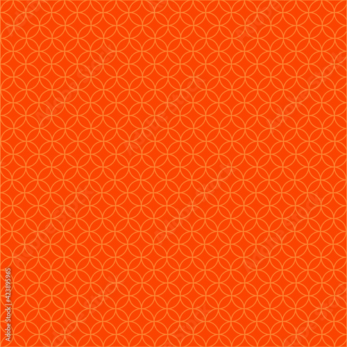 Geometric background made from circles, repeating elements, abstract seamless pattern, orange wallpaper