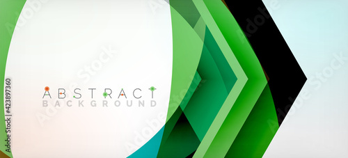 Vector color hexagons geometric abstract background