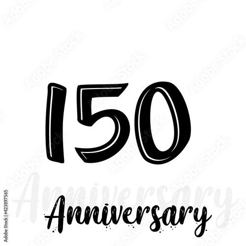 150 Year Anniversary Celebration Vector Template Design Illustration