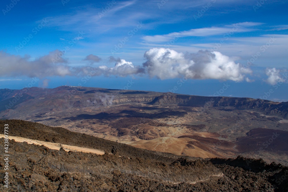 Antiguo cráter en la isla de Tenerife, 