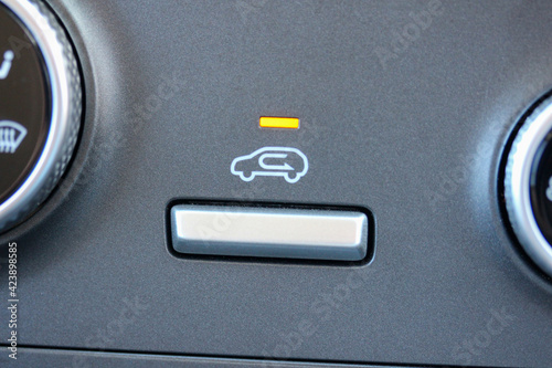 Recirculate ventilation button in a new car  photo