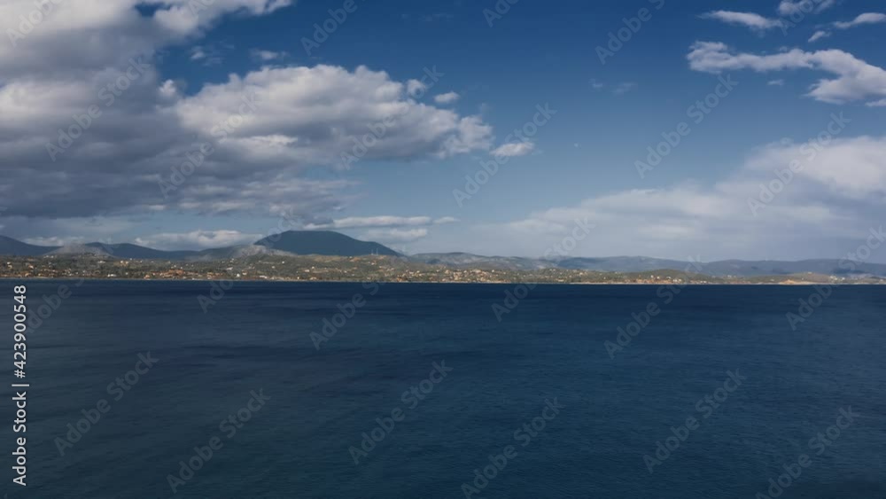Aerial, Beach Near Kalamaki Bay, Peloponnes, Greece Aerial, Beach Near Kalamaki Bay, Peloponnes, Greece
