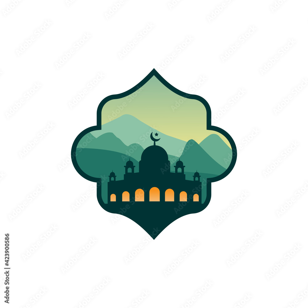 Islamic logo design vector, template icon illustration Islamic logo design vector, template icon illustration
