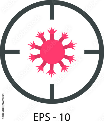 Coronavirus. Virus symbol image, colored COVID-19.