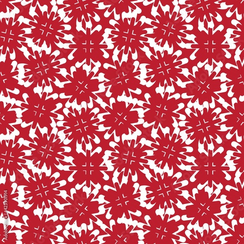 Christmas Snowflakes seamless pattern design