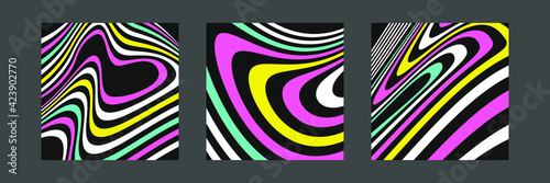 фотографія Abstract trippy colorful background with optical illusion
