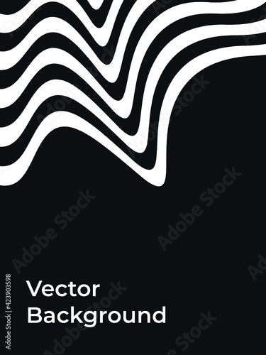 Wallpaper Mural Black and white optical iilusion. Creative vector background with lines Torontodigital.ca